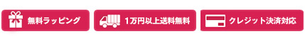 無料ラッピング 1万円以上送料無料 各種クレジットカード利用可能